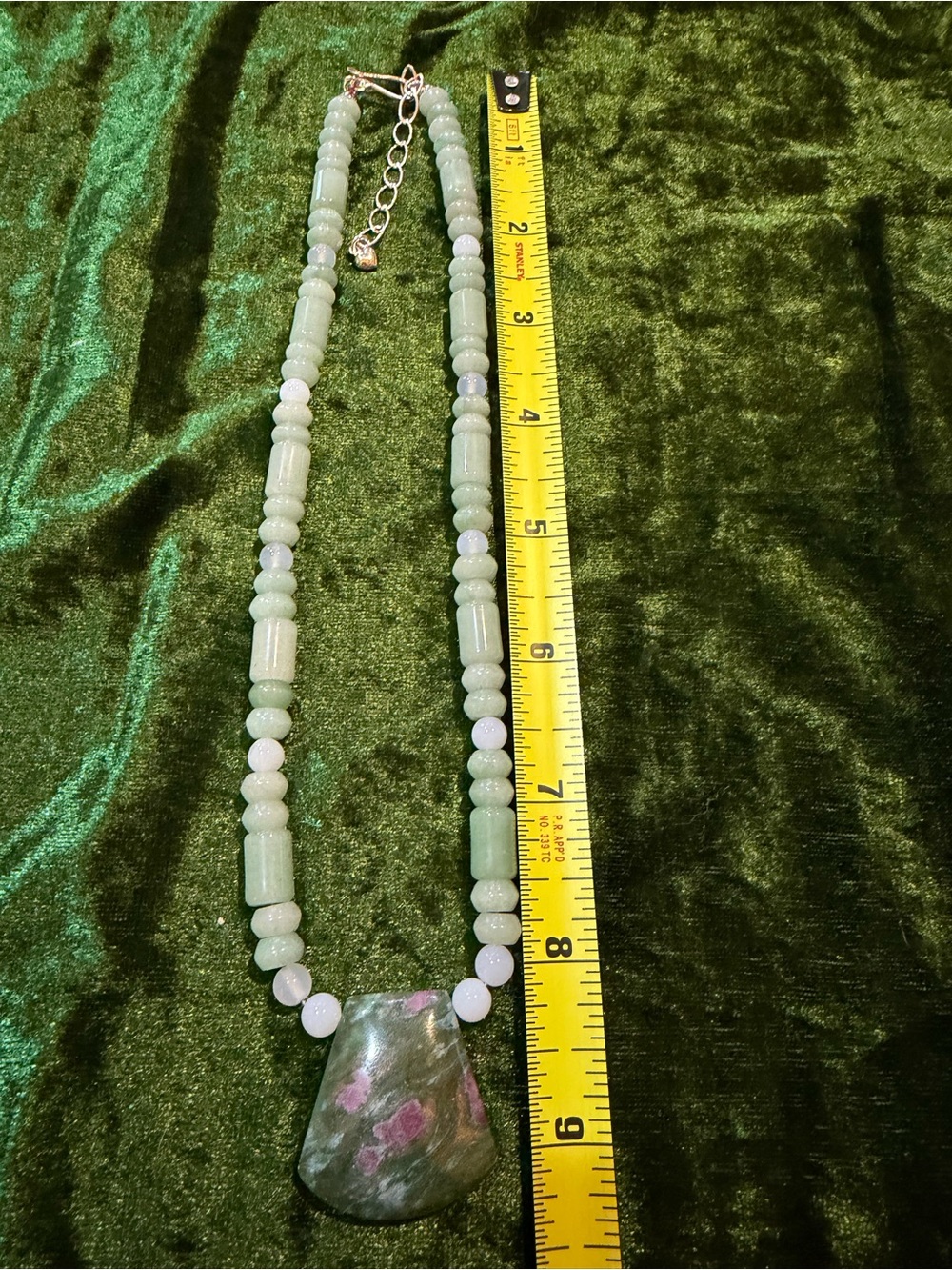 NEW Jay King Ruby in Fuchsite & Quartz Sterling Silver Necklace (281) - Picture 3 of 5